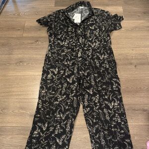 Thakoon Black and White Floral Jumpsuit